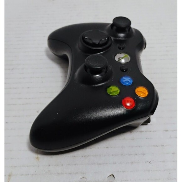 MICROSOFT XBOX 360 OEM WIRELESS CONTOLLER BLACK TESTED WORKING - Picture 3 of 6